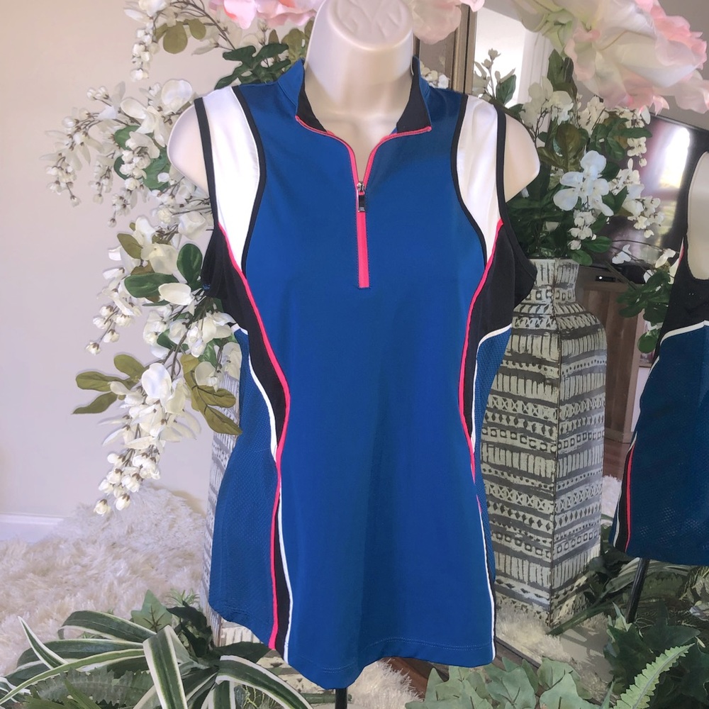 Tail Women's Blue and White Tank Top